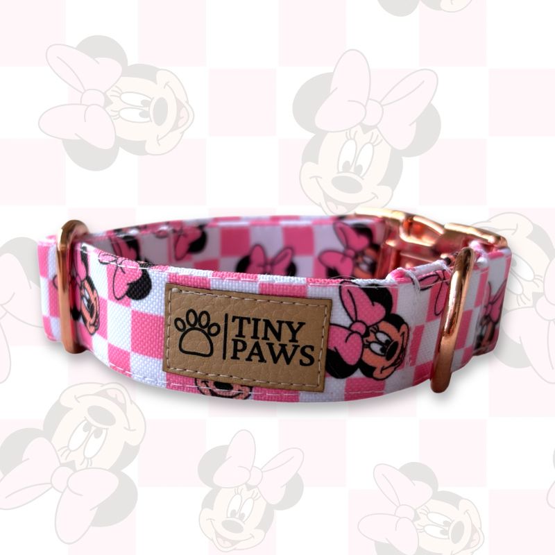 Pink mouse Tiny Paws nyakörv
