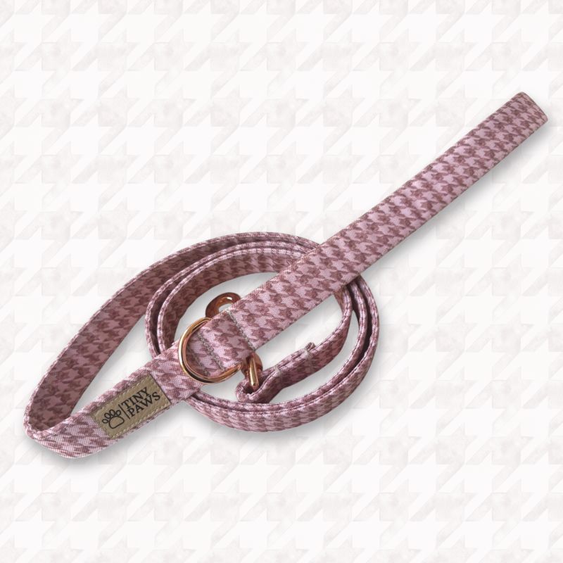 Beige houndstooth Tiny Paws póráz