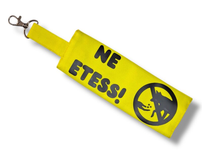 Pórázfelirat - Ne etess!