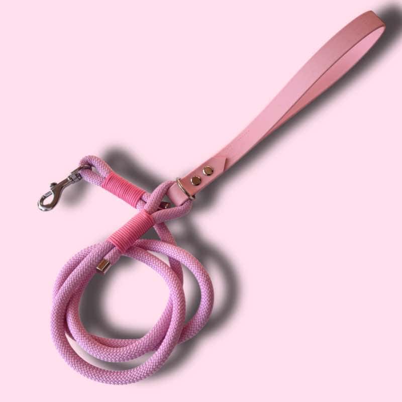 Light pink kötélpóráz biothane fogóval