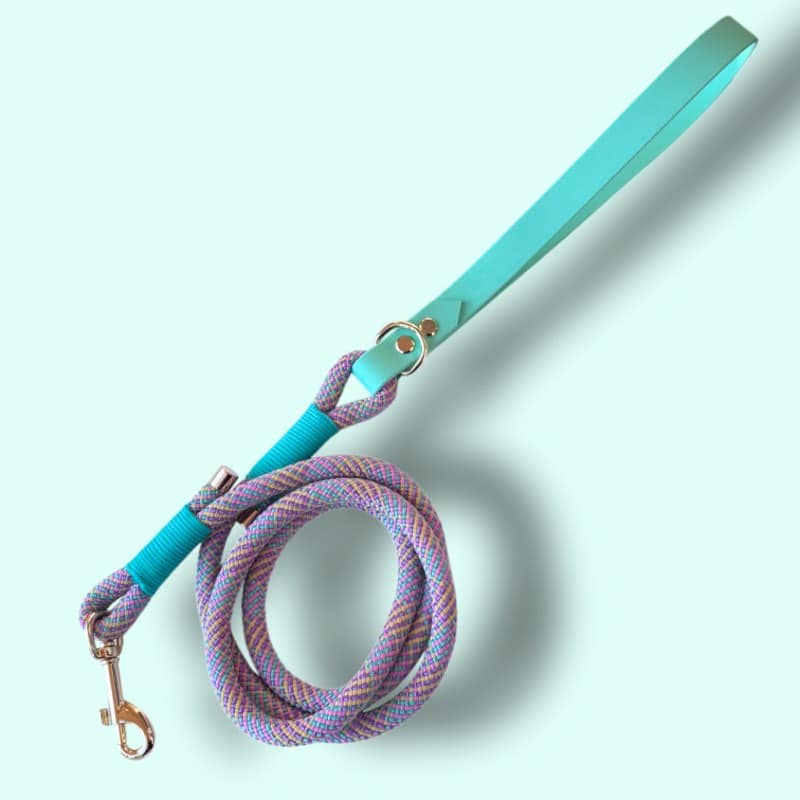 Mint pastel kötélpóráz biothane fogóval